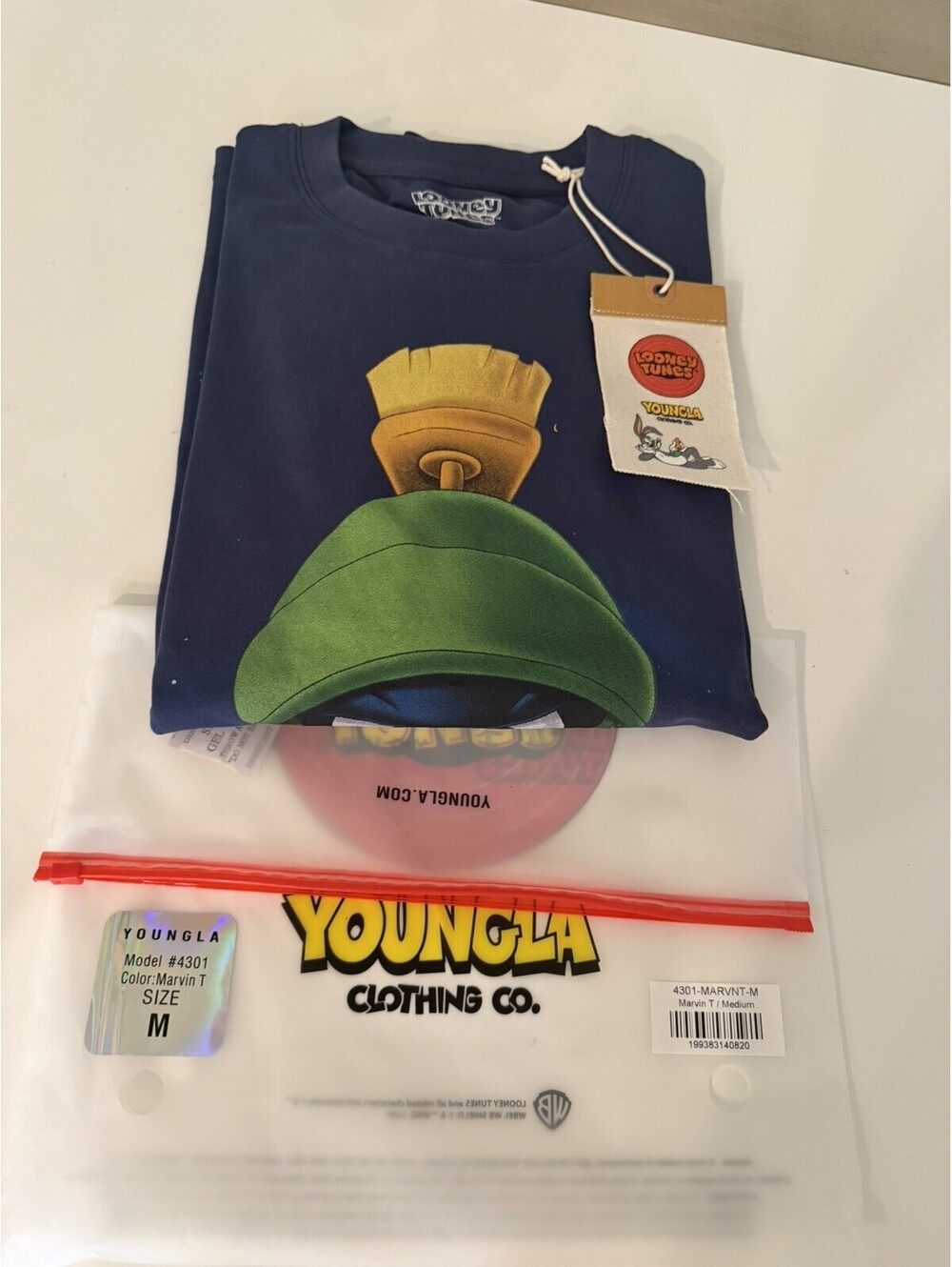 YoungLA- Medium- 4301 - Looney Tunes Character Tees- Marvin the Martian- SoldOut